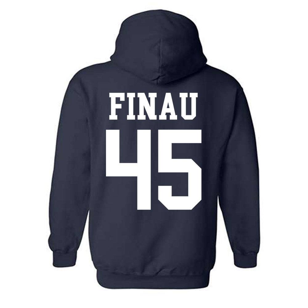 BYU - NCAA Football : Lucky Finau - Sports Shersey Hooded Sweatshirt-1