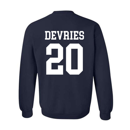 BYU - NCAA Football : Cannon DeVries - Sports Shersey Crewneck Sweatshirt-1