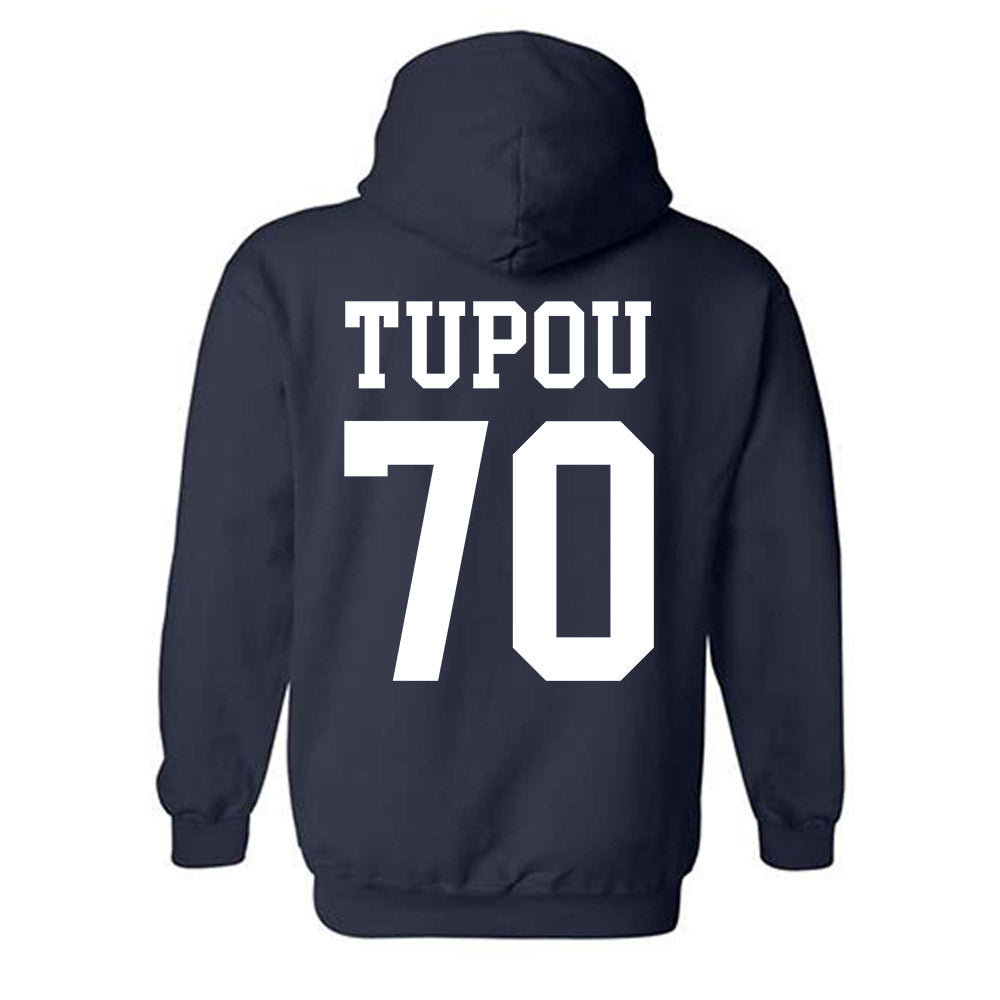 BYU - NCAA Football : Iki Tupou - Sports Shersey Hooded Sweatshirt-1