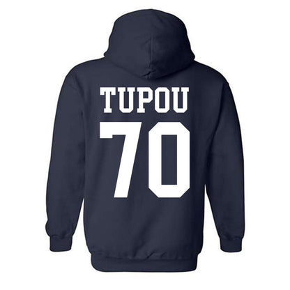 BYU - NCAA Football : Iki Tupou - Sports Shersey Hooded Sweatshirt-1