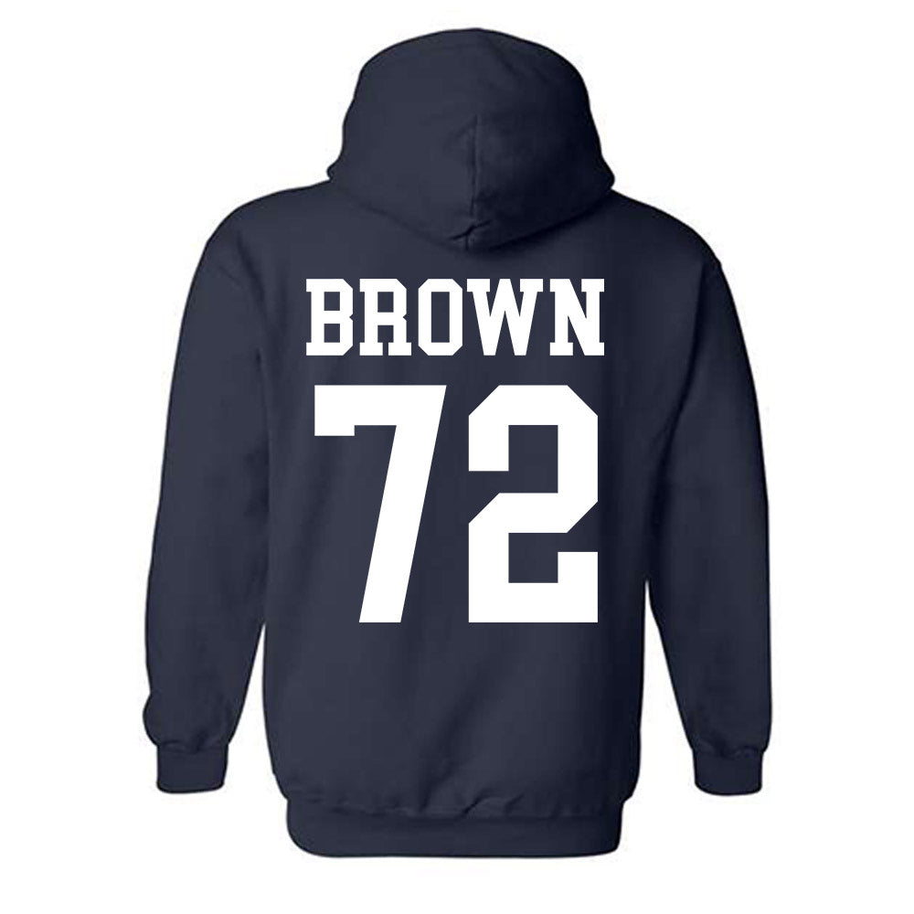 BYU - NCAA Football : Joe Brown - Sports Shersey Hooded Sweatshirt-1