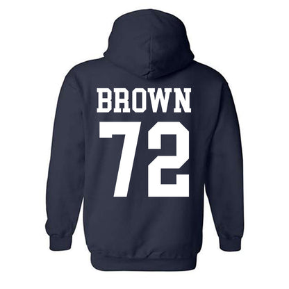 BYU - NCAA Football : Joe Brown - Sports Shersey Hooded Sweatshirt-1