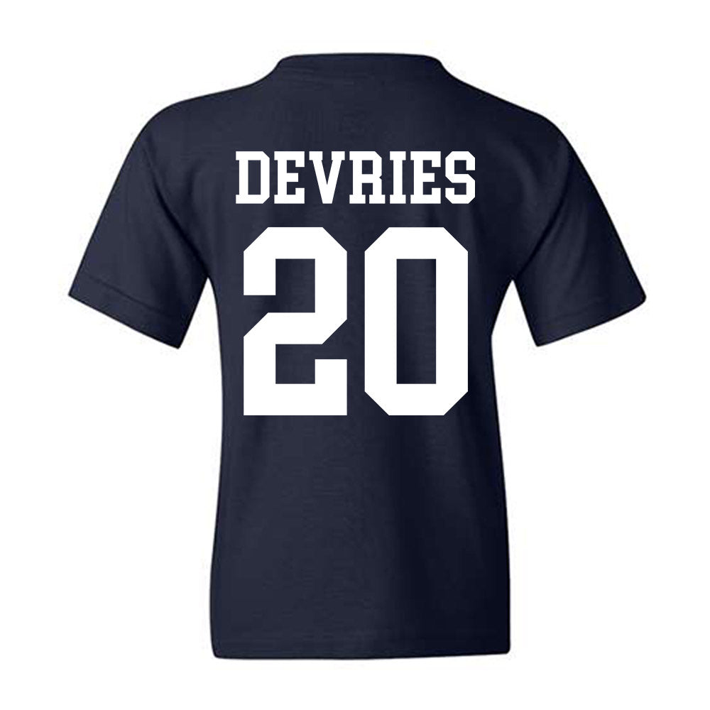 BYU - NCAA Football : Cannon DeVries - Sports Shersey Youth T-Shirt-1