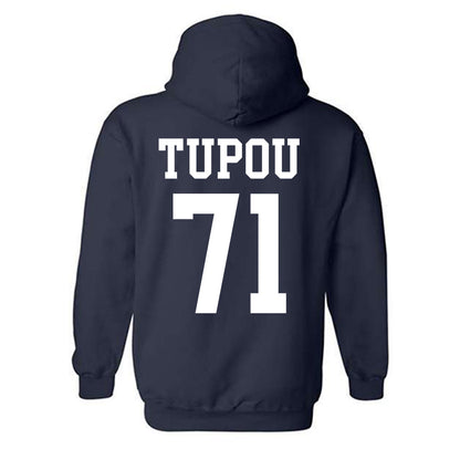 BYU - NCAA Football : Iki Tupou - Sports Shersey Hooded Sweatshirt