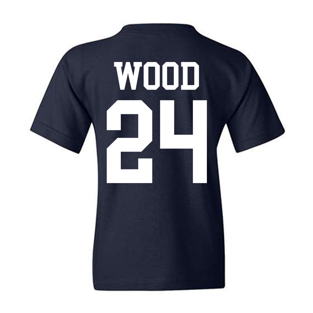 BYU - NCAA Football : Ethan Wood - Sports Shersey Youth T-Shirt-1