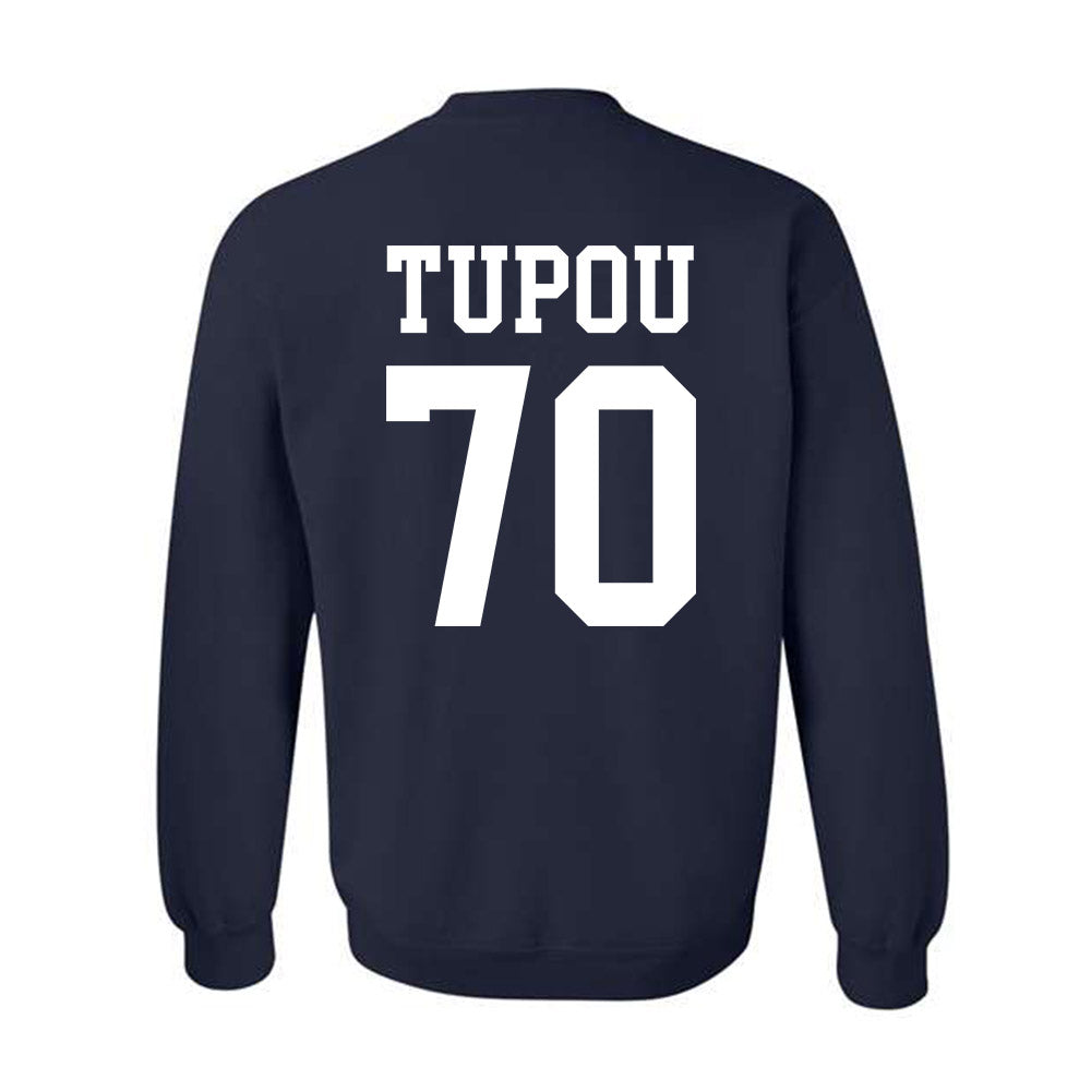 BYU - NCAA Football : Iki Tupou - Sports Shersey Crewneck Sweatshirt-1