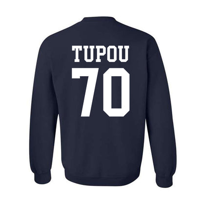 BYU - NCAA Football : Iki Tupou - Sports Shersey Crewneck Sweatshirt-1