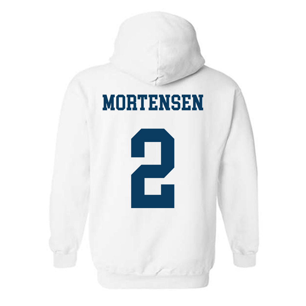 BYU - NCAA Women's Volleyball : Elina Mortensen - Generic Shersey Hooded Sweatshirt-1