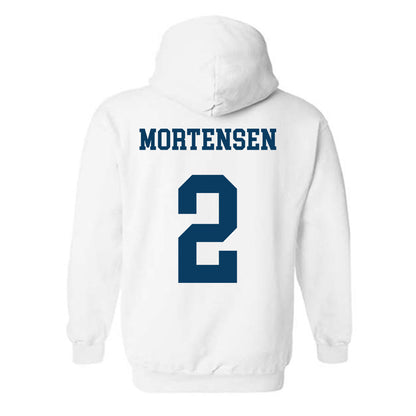 BYU - NCAA Women's Volleyball : Elina Mortensen - Generic Shersey Hooded Sweatshirt-1
