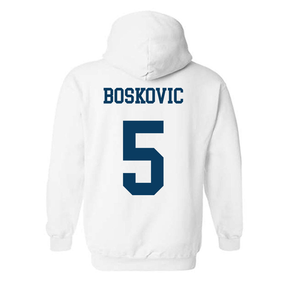 BYU - NCAA Men's Basketball : Mihailo Boskovic - Generic Shersey Hooded Sweatshirt-1