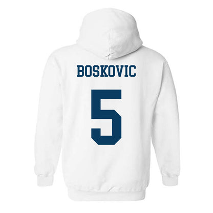 BYU - NCAA Men's Basketball : Mihailo Boskovic - Generic Shersey Hooded Sweatshirt-1