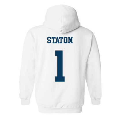 BYU - NCAA Men's Basketball : Xavion Staton - Generic Shersey Hooded Sweatshirt-1