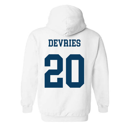BYU - NCAA Football : Cannon DeVries - Generic Shersey Hooded Sweatshirt-1