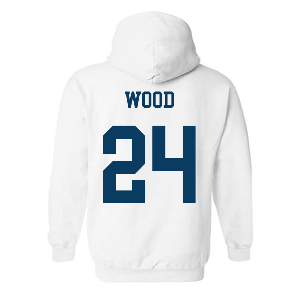BYU - NCAA Football : Ethan Wood - Generic Shersey Hooded Sweatshirt-1