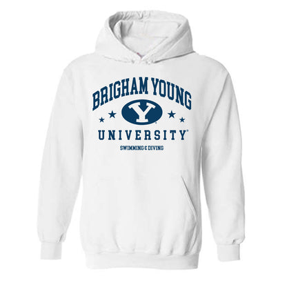 BYU - NCAA Women's Swimming & Diving : Katya Hulse - Generic Shersey Hooded Sweatshirt