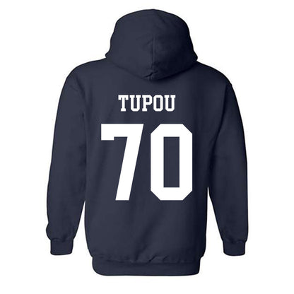 BYU - NCAA Football : Iki Tupou - Generic Shersey Hooded Sweatshirt-1