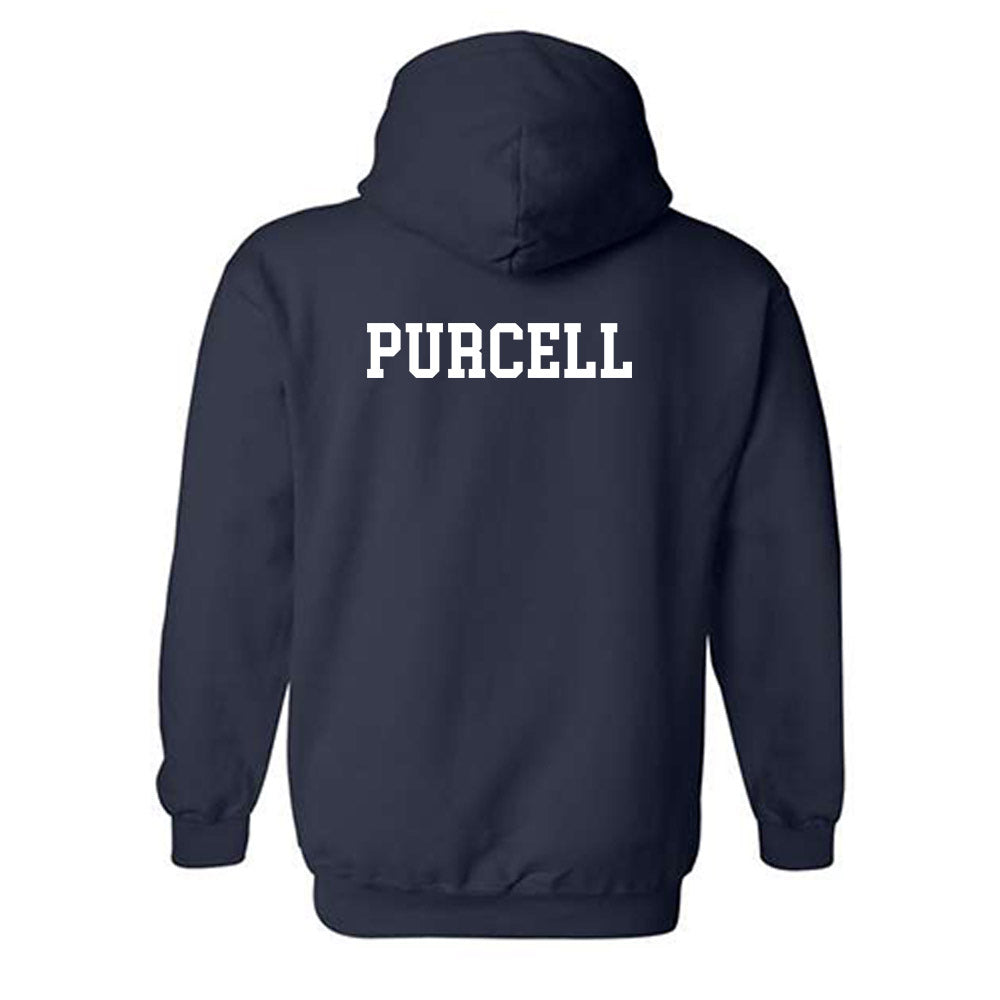 BYU - NCAA Men's Swimming & Diving : Ethan Purcell - Generic Shersey Hooded Sweatshirt-1