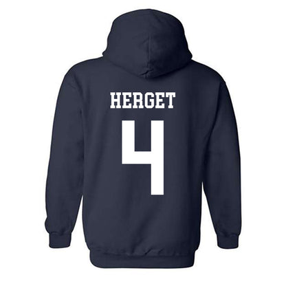 BYU - NCAA Men's Volleyball : Trevor Herget - Generic Shersey Hooded Sweatshirt-1