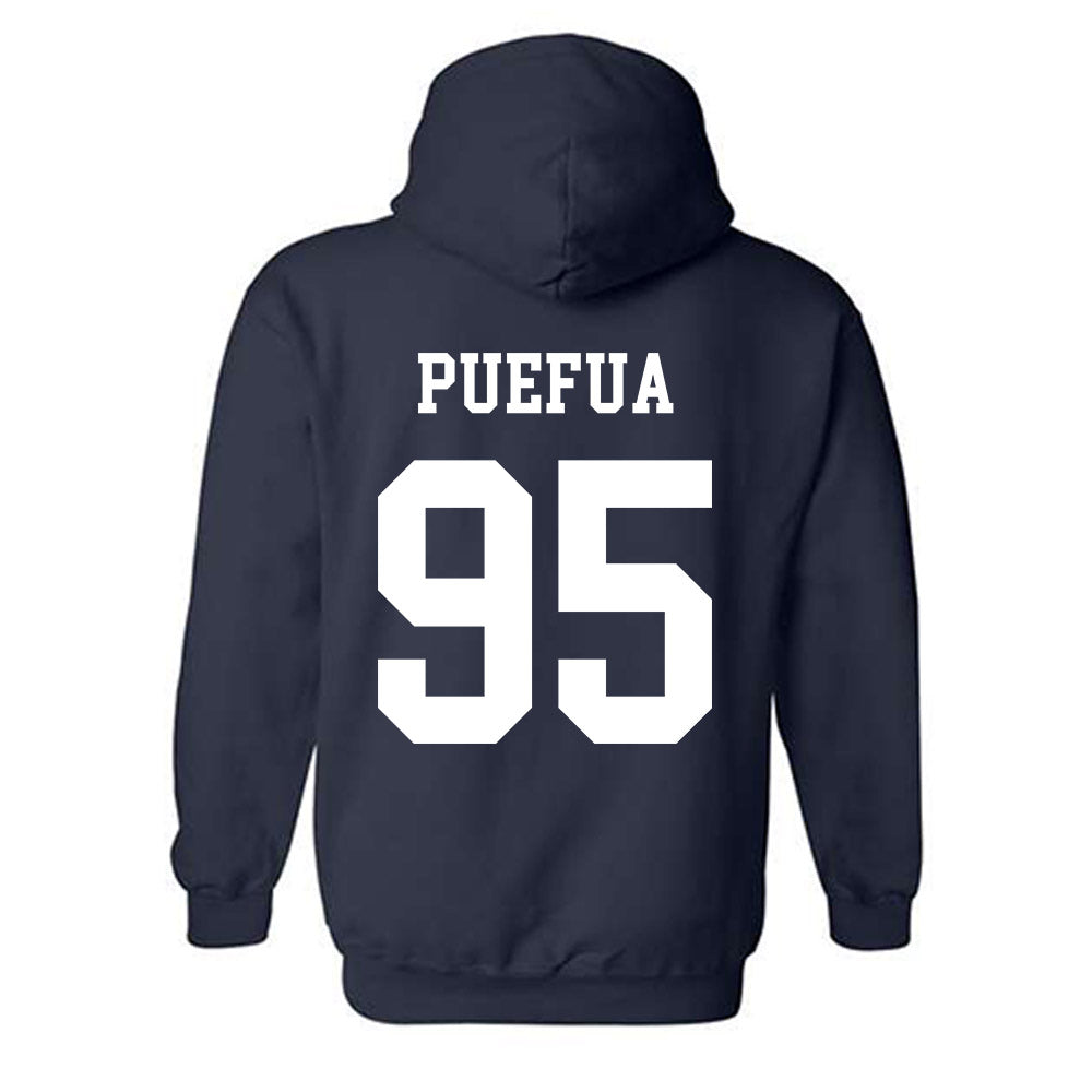 BYU - NCAA Football : Alvin Puefua - Generic Shersey Hooded Sweatshirt-1
