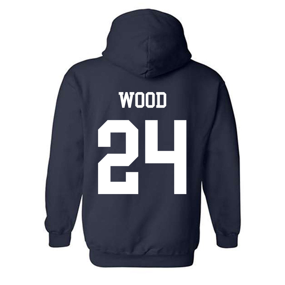 BYU - NCAA Football : Ethan Wood - Generic Shersey Hooded Sweatshirt-1