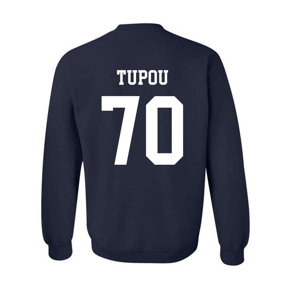 BYU - NCAA Football : Iki Tupou - Generic Shersey Crewneck Sweatshirt-1