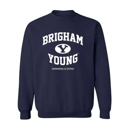 BYU - NCAA Men's Swimming & Diving : Tyler Edlefsen - Generic Shersey Crewneck Sweatshirt-0
