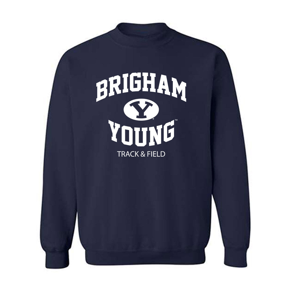 BYU - NCAA Men's Track & Field : Gabriel Parham - Generic Shersey Crewneck Sweatshirt-0