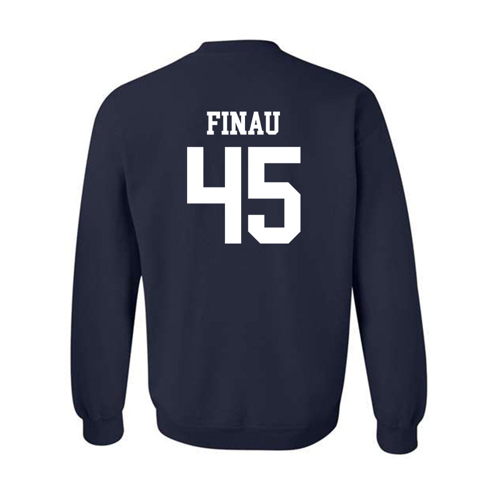BYU - NCAA Football : Lucky Finau - Sports Shersey Crewneck Sweatshirt-1