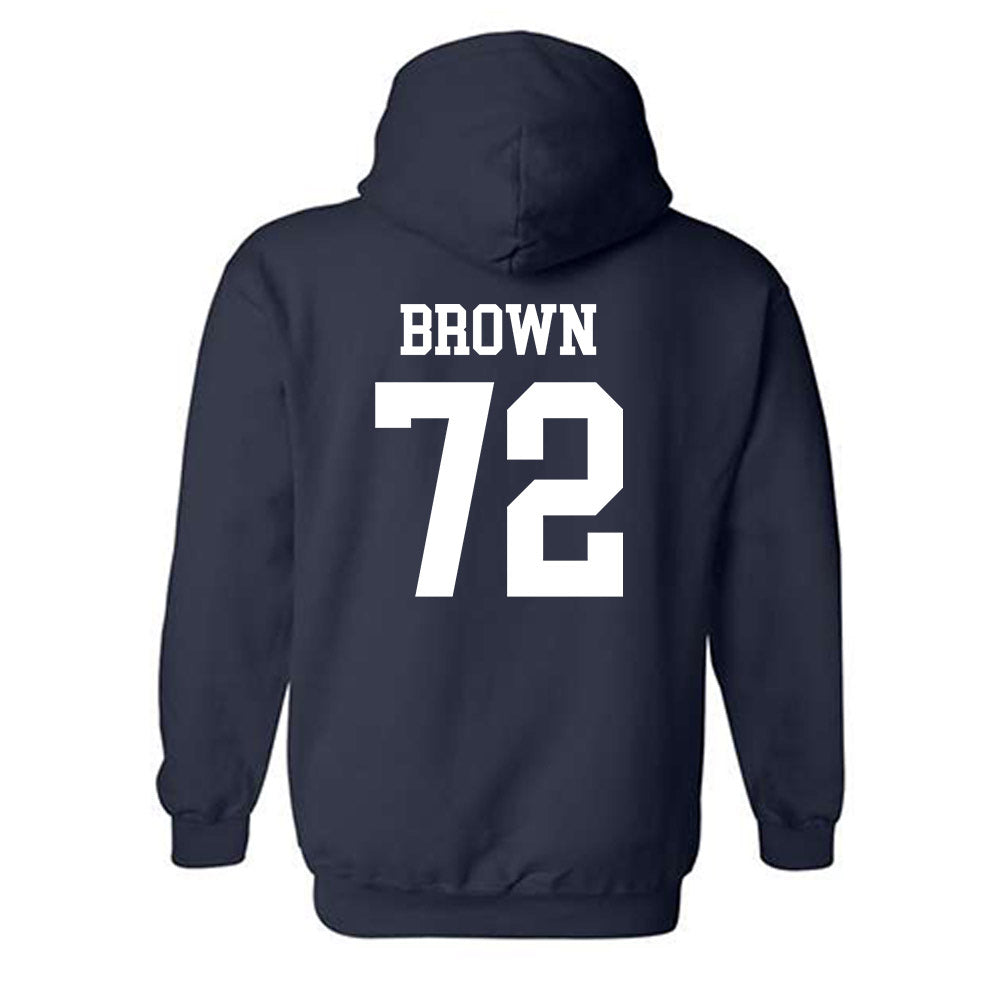BYU - NCAA Football : Joe Brown - Sports Shersey Hooded Sweatshirt-1
