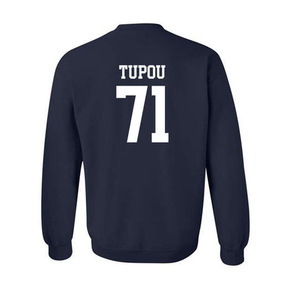 BYU - NCAA Football : Iki Tupou - Sports Shersey Crewneck Sweatshirt