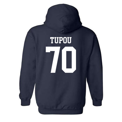 BYU - NCAA Football : Iki Tupou - Sports Shersey Hooded Sweatshirt-1