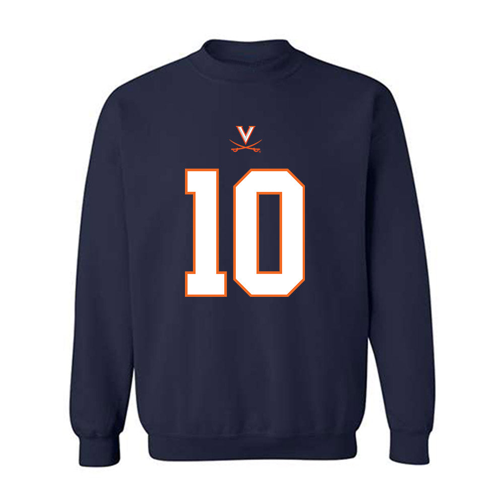 Virginia - NCAA Football : Anthony Colandrea - Crewneck Sweatshirt-0