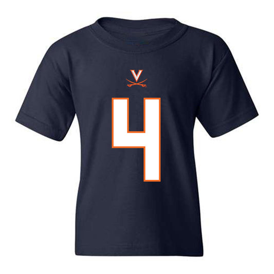 Virginia - NCAA Football : Chris Tyree - Youth T-Shirt Sports Shersey