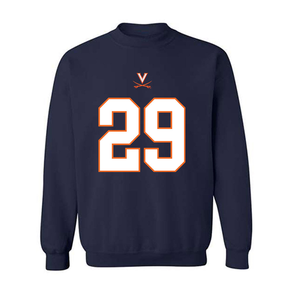 Virginia - NCAA Football : Kempton Shine - Crewneck Sweatshirt Sports Shersey