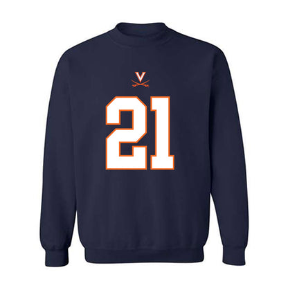 Virginia - NCAA Football : KeShawn Adams - Crewneck Sweatshirt Sports Shersey