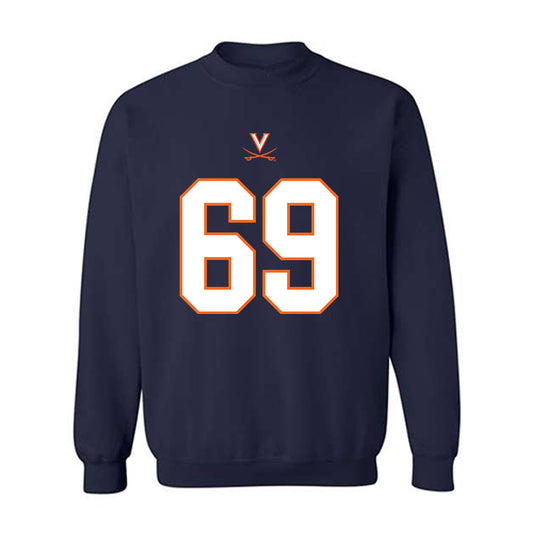 Virginia - NCAA Football : Bryce Robinson - Crewneck Sweatshirt-0