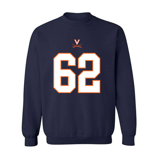 Virginia - NCAA Football : Drake Metcalf - Crewneck Sweatshirt Sports Shersey