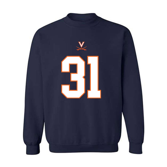 Virginia - NCAA Football : Micah Gaffney - Crewneck Sweatshirt Sports Shersey