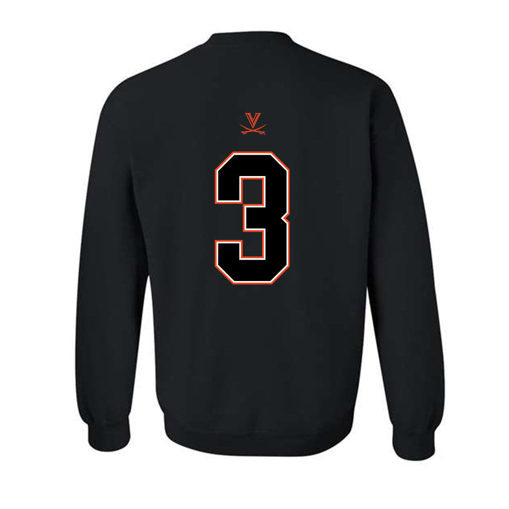 Virginia - NCAA Football : Corey Thomas - Crewneck Sweatshirt Sports Shersey