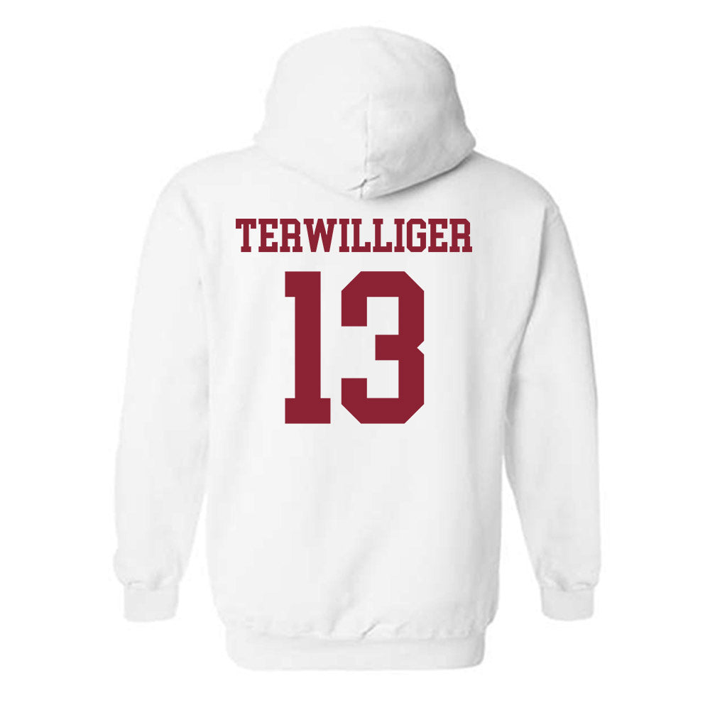 UMass - NCAA Baseball : Dylan Terwilliger - Sports Shersey Hooded Sweatshirt-1