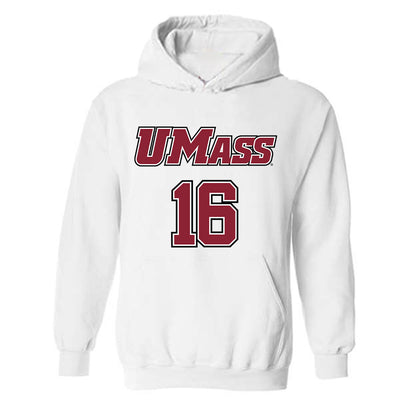 UMass - NCAA Men's Lacrosse : Caelin Lewis - Hooded Sweatshirt Replica Shersey