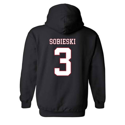 UMass - NCAA Men's Ice Hockey : Kazimier Sobieski - Sports Shersey Hooded Sweatshirt-1