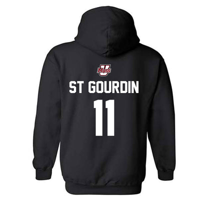 UMass - NCAA Football : Leonard St Gourdin - Classic Shersey Hooded Sweatshirt-1