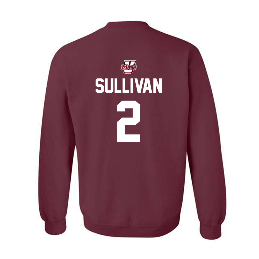 UMass - NCAA Baseball : Braden Sullivan - Sports Shersey Crewneck Sweatshirt-1
