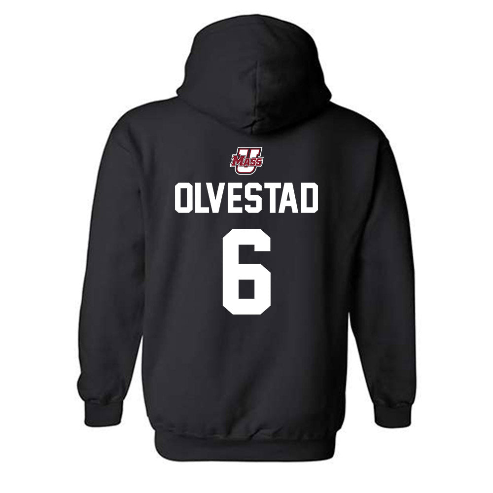 UMass - NCAA Men's Ice Hockey : Lucas Olvestad - Shersey Hooded Sweatshirt