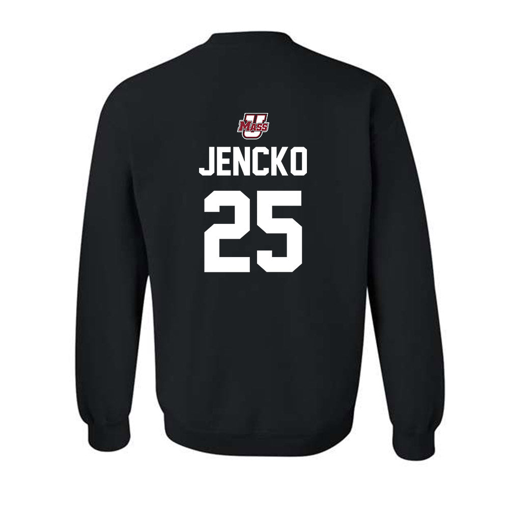 UMass - NCAA Men's Ice Hockey : Daniel Jencko - Shersey Crewneck Sweatshirt-3