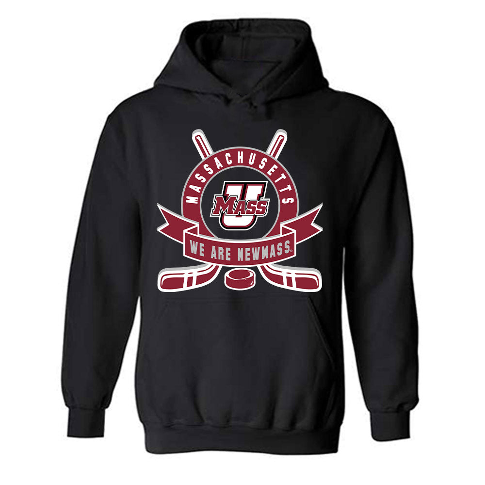 UMass - NCAA Men's Ice Hockey : Daniel Jencko - Shersey Hooded Sweatshirt-1