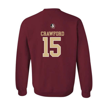 FSU - NCAA Men's Basketball : Jalen Crawford - Generic Shersey Crewneck Sweatshirt-1
