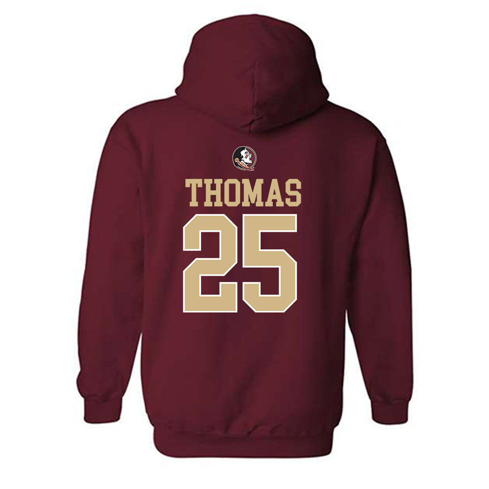 FSU - NCAA Men's Basketball : Justin Thomas - Generic Shersey Hooded Sweatshirt-1