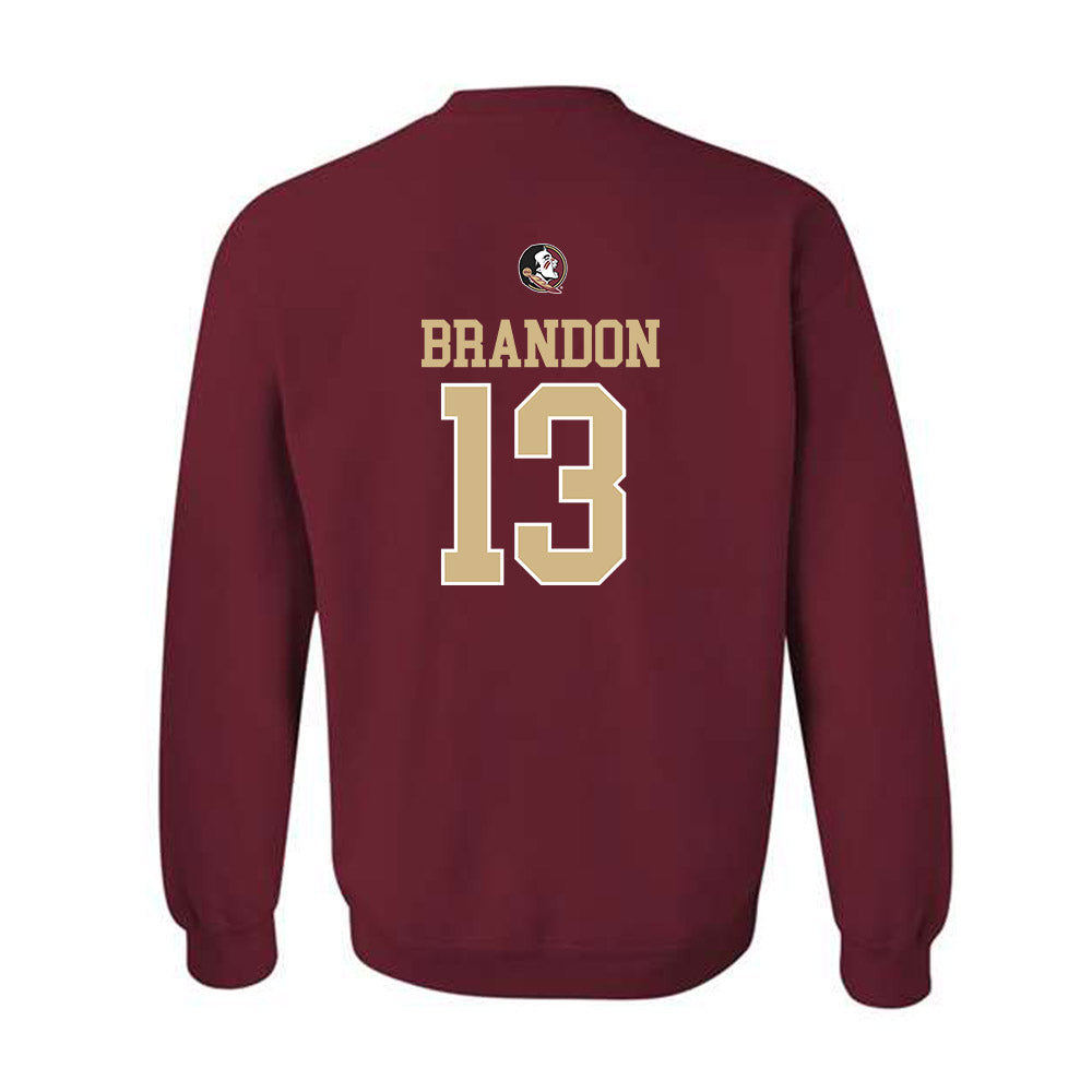 FSU - NCAA Women's Soccer : Mya Brandon - Classic Shersey Crewneck Sweatshirt-1